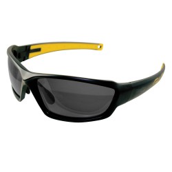 Reisling Black Safety Glasses, Smoke Polarized