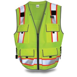 550 Surveyors Hi-Vis Lime Vest, Class 2